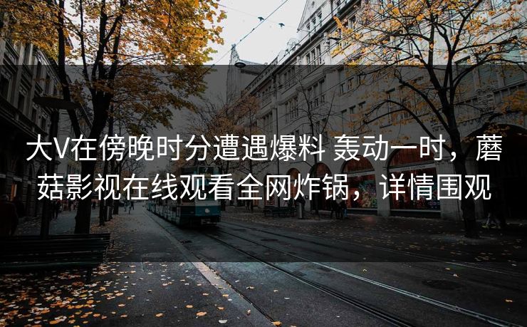 大V在傍晚时分遭遇爆料 轰动一时，蘑菇影视在线观看全网炸锅，详情围观