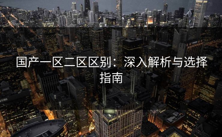 国产一区二区区别:深入解析与选择指南 国产一区二区区别:深入解析与选择指南