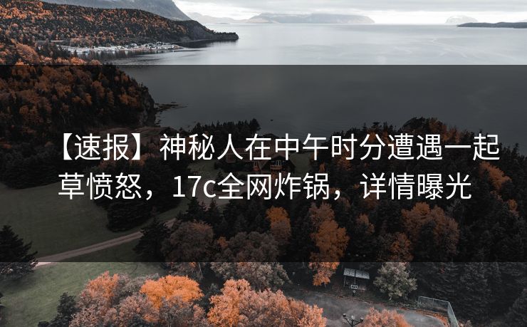 【速报】神秘人在中午时分遭遇一起草愤怒,17c全网炸锅,详情曝光 【速报】神秘人在中午时分遭遇一起草愤怒,17c全网炸锅,详情曝光